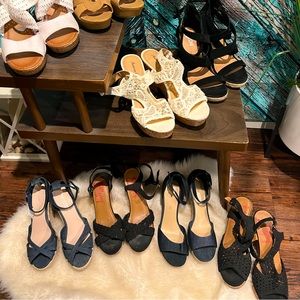 Womens Size wedge and heel 10 MEGA LOT some NWT